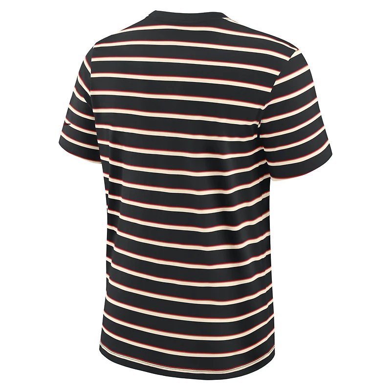 Men's Nike Black Georgia Bulldogs Athletic Prep Legacy Summit Stripe T-Shirt