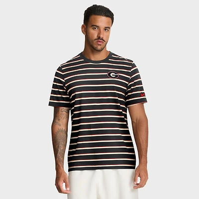 Men's Nike Black Georgia Bulldogs Athletic Prep Legacy Summit Stripe T-Shirt
