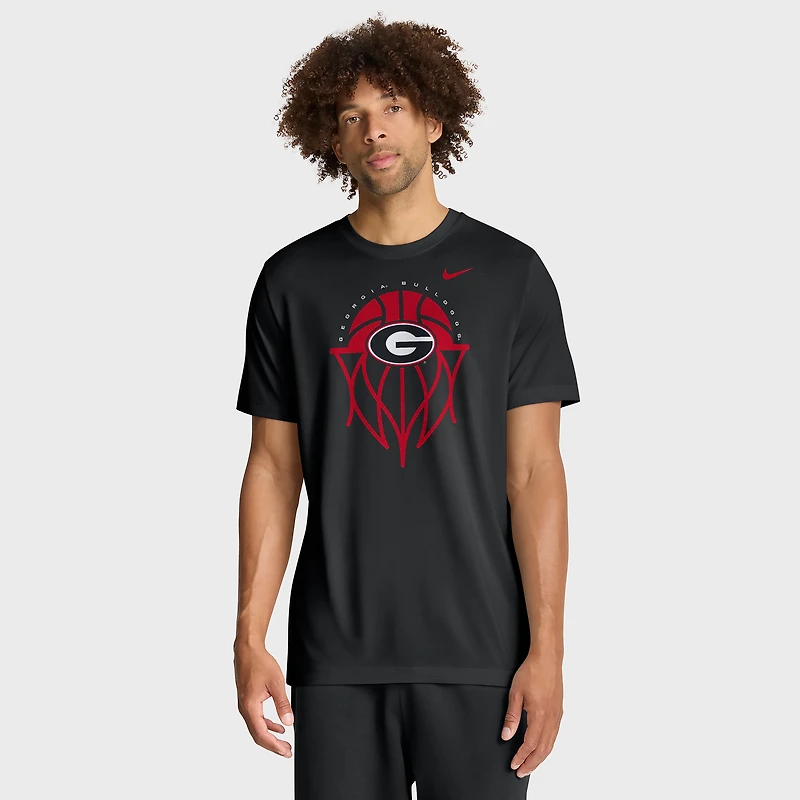 Men's Nike Black Georgia Bulldogs Basketball Icon Legend Dri-FIT T-Shirt