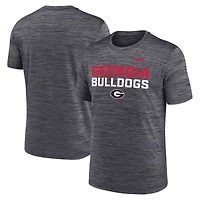 Men's Nike Black Georgia Bulldogs Campus Center Stack Velocity Dri-FIT T-Shirt