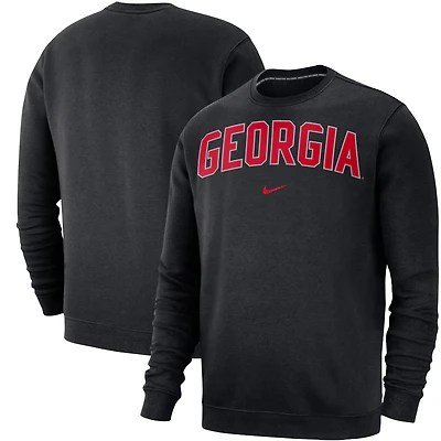 Men's Nike Black Georgia Bulldogs Club Fleece Sweatshirt