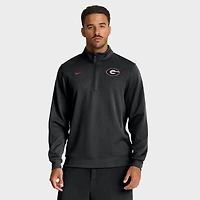 Pull-over Nike Georgia Bulldogs Coaches Premium Dri-FIT à demi-zip noir pour homme