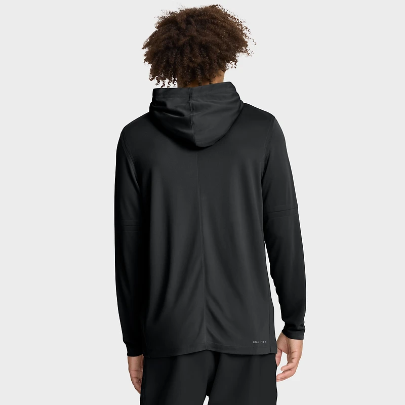 T-shirt à capuche manches longues Nike Georgia Bulldogs Dugout Dri-FIT pour homme, noir