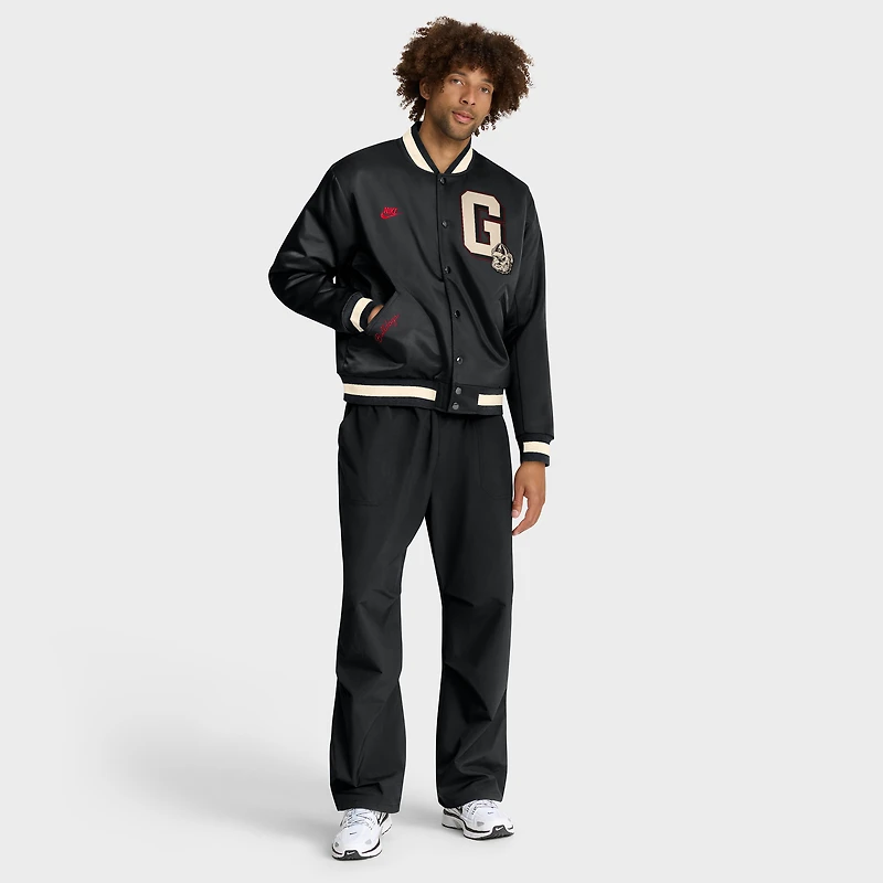 Men's Nike Black Georgia Bulldogs Legacy Full-Snap Bomber Jacket