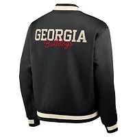 Men's Nike Black Georgia Bulldogs Legacy Full-Snap Bomber Jacket