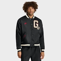 Veste aviateur Nike noire Georgia Bulldogs Legacy à boutons-pression pour homme