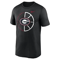 T-shirt de performance Nike Georgia Bulldogs Legend Basketball Icon pour homme, noir