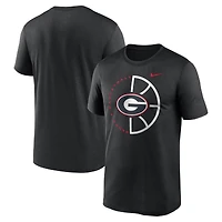 T-shirt de performance Nike Georgia Bulldogs Legend Basketball Icon pour homme, noir