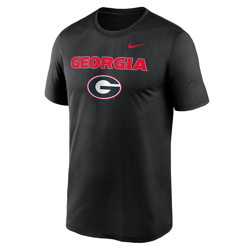 T-shirt Nike Georgia Bulldogs Lockup Legend Performance pour homme, noir