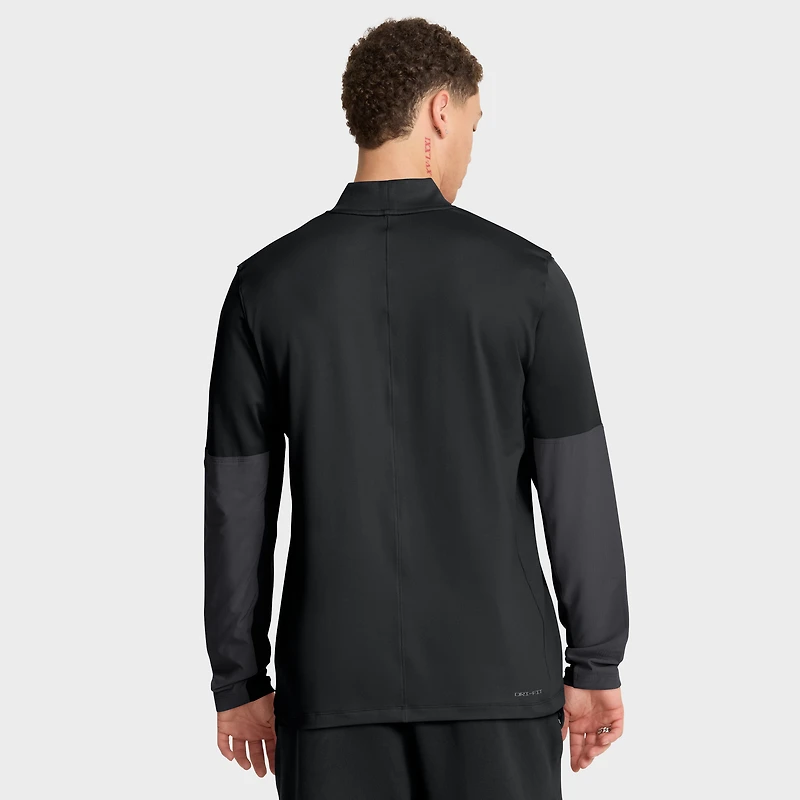 Pull Nike noir Georgia Bulldogs One Goal Performance à demi-zip pour homme