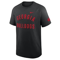 T-shirt Nike Performance Ready Raglan Dri-FIT pour homme, noir, Georgia Bulldogs