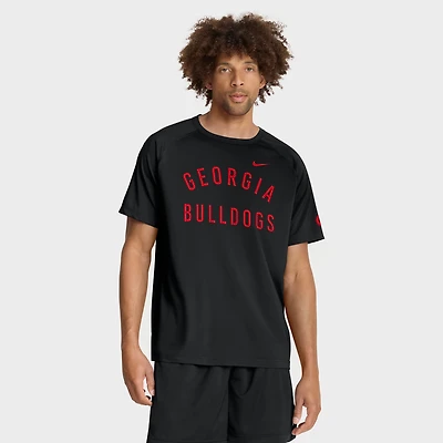 T-shirt Nike Performance Ready Raglan Dri-FIT pour homme, noir, Georgia Bulldogs