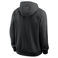 Sweat à capuche Nike Georgia Bulldogs Premium Raglan Dri-FIT pour homme, noir