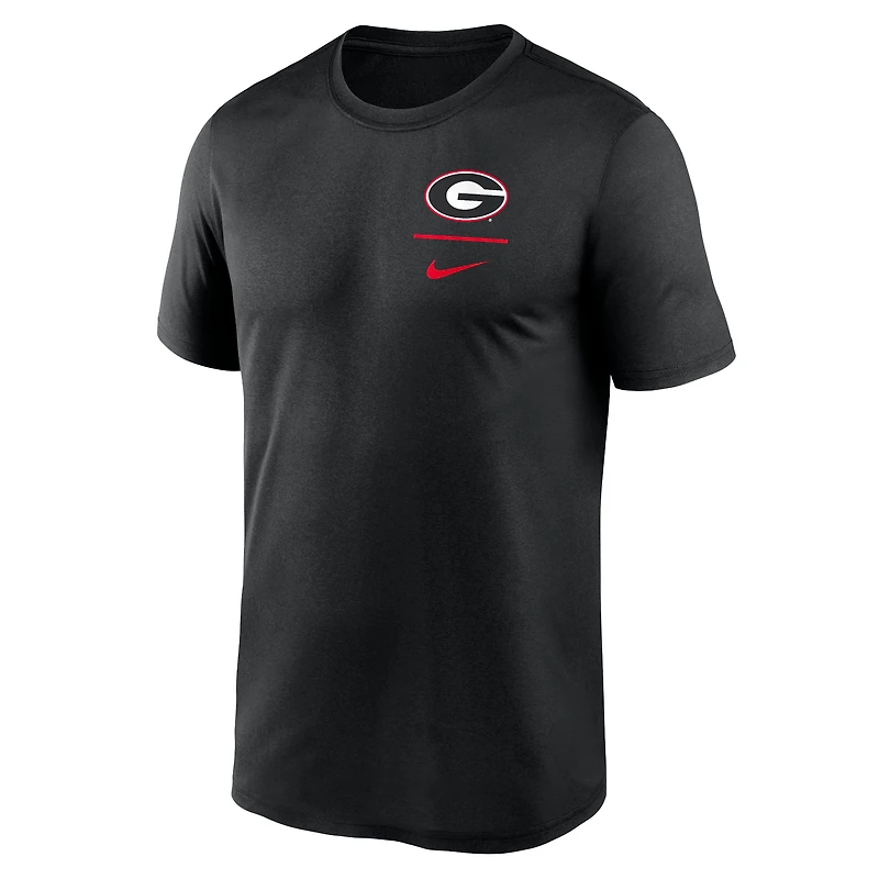 Men's Nike Black Georgia Bulldogs Primary Logo Legend Performance T-Shirt