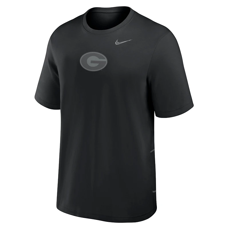 Men's Nike Black Georgia Bulldogs Primary Statement Two-Hit Performance T-Shirt