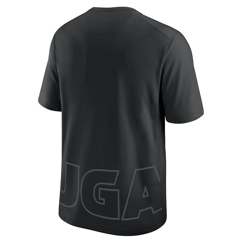 Men's Nike Black Georgia Bulldogs Primary Statement Two-Hit Performance T-Shirt