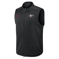 Gilet Nike noir Georgia Bulldogs Primetime Victory Performance à fermeture éclair intégrale pour homme