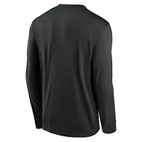 T-shirt Nike noir à manches longues pour homme Georgia Bulldogs Primetime Alternate Logo Legend Performance