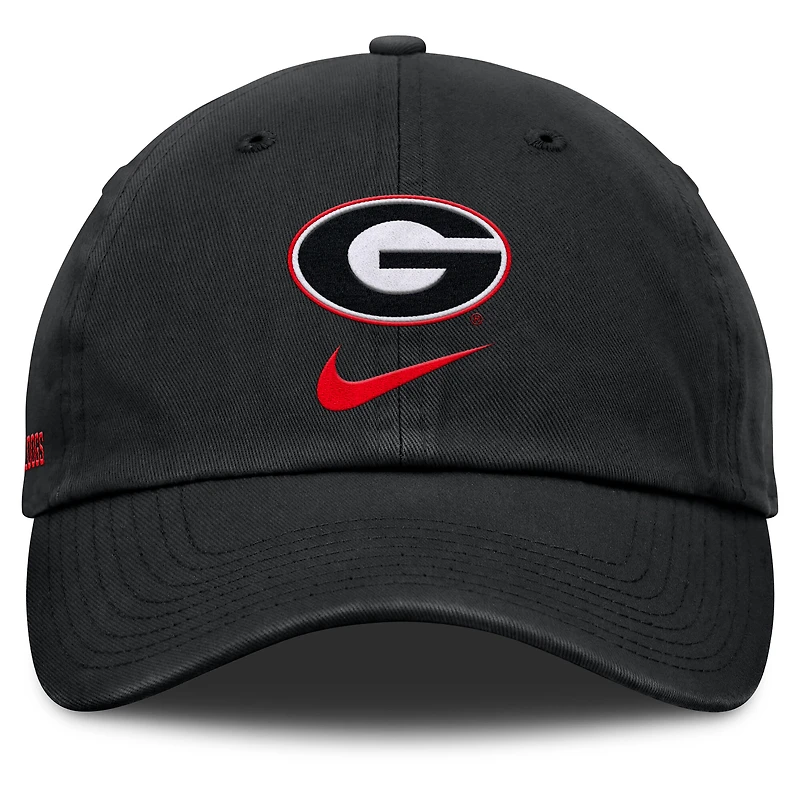 Men's Nike Black Georgia Bulldogs Primetime Club Adjustable Hat