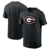 T-shirt Nike noir avec logo Georgia Bulldogs Primetime Evergreen pour homme