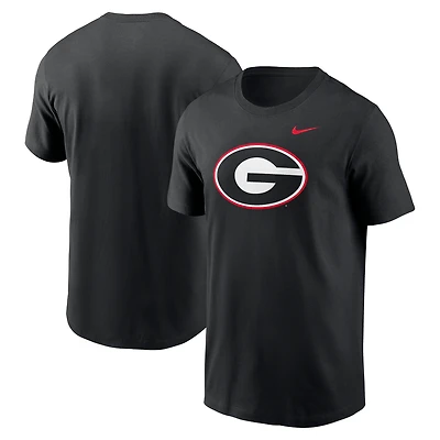 T-shirt Nike noir avec logo Georgia Bulldogs Primetime Evergreen pour homme