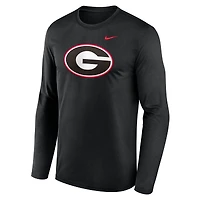 T-shirt à manches longues Nike Georgia Bulldogs Primetime Primary Legend pour homme, noir