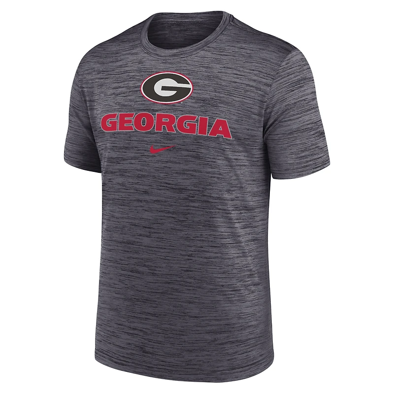 T-shirt Nike noir Georgia Bulldogs Primetime Velocity pour homme