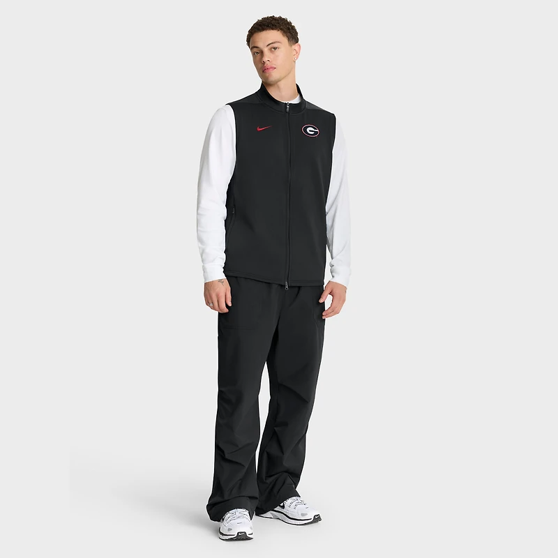 Gilet zippé Nike noir Georgia Bulldogs Primetime Victory Therma-FIT pour homme
