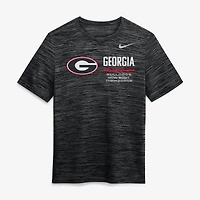 T-shirt Nike rouge Georgia Bulldogs Sideline Velocity Dri-FIT pour homme