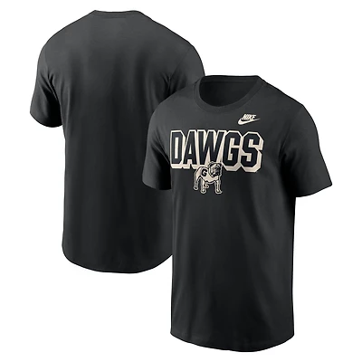 T-shirt Nike noir Georgia Bulldogs Team Bold pour homme