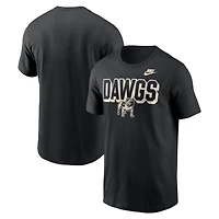 T-shirt Nike noir Georgia Bulldogs Team Bold pour homme