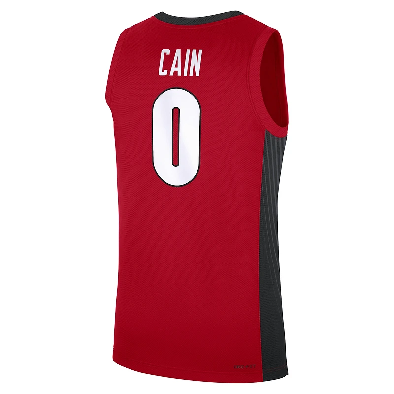 Men's Nike Blue Cain Red Georgia Bulldogs NIL Basketball Replica Player Jersey