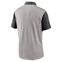 Polo Nike Vapor Dri-FIT gris/noir pour homme des Georgia Bulldogs
