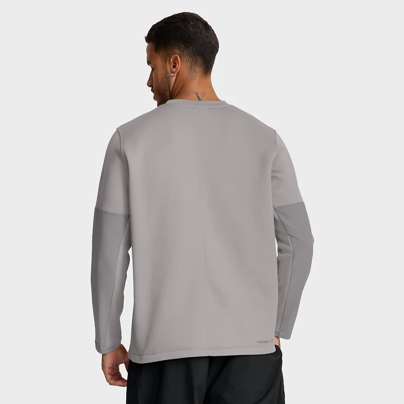 Men's Nike Gray Georgia Bulldogs 2025 Sideline Coach Therma-FIT Long Sleeve T-Shirt