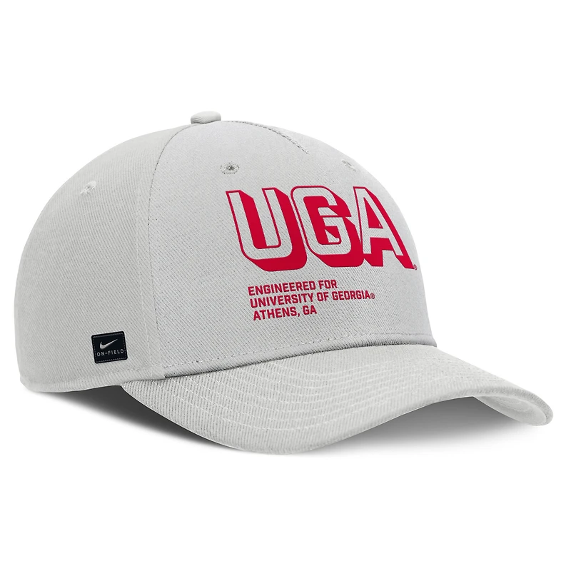 Casquette ajustable Nike grise Georgia Bulldogs 2025 Sideline Dust pour homme