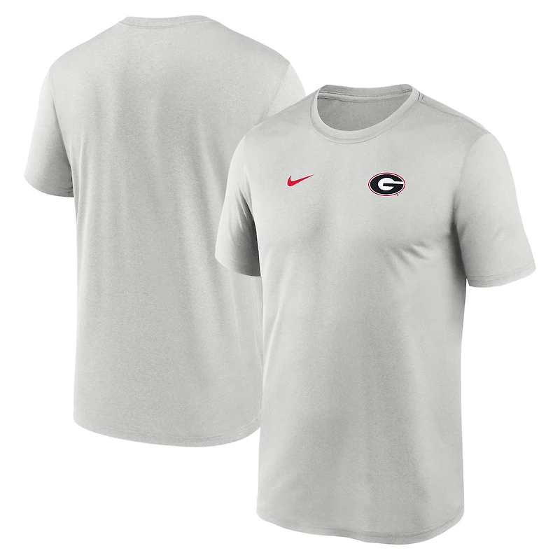 T-shirt Nike rouge Georgia Bulldogs 2025 Sideline pour homme avec petit logo Legend Dri-FIT