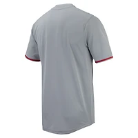 Maillot de baseball à bouton intégral Nike pour homme, gris, Georgia Bulldogs Replica