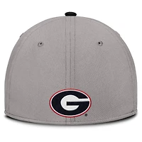 Casquette Nike grise Georgia Bulldogs Rise Prep Performance Flex pour homme
