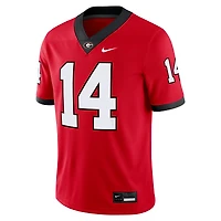 Men's Nike Gunner Stockton Red Georgia Bulldogs Home  NIL Football Game Jersey