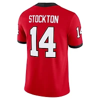 Men's Nike Gunner Stockton Red Georgia Bulldogs Home  NIL Football Game Jersey