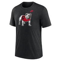 Men's Nike Heather Black Georgia Bulldogs Blitz Legacy Primary Tri-Blend T-Shirt
