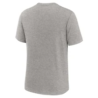 Men's Nike Heather Gray Georgia Bulldogs Arch Over Logo Tri-Blend T-Shirt