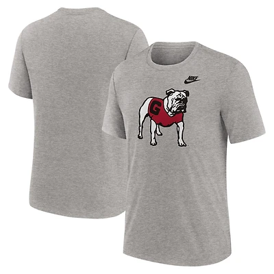 Men's Nike Heather Georgia Bulldogs Blitz Legacy Primary Tri-Blend T-Shirt