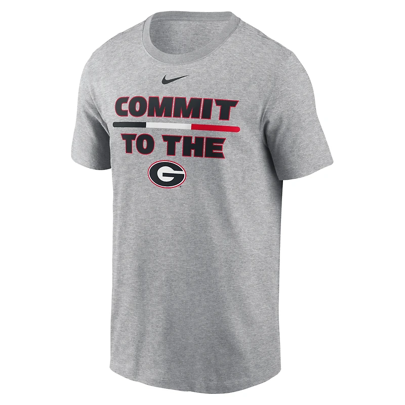 Men's Nike Heather Gray Georgia Bulldogs DNA Lockup T-Shirt