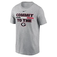 Men's Nike Heather Gray Georgia Bulldogs DNA Lockup T-Shirt
