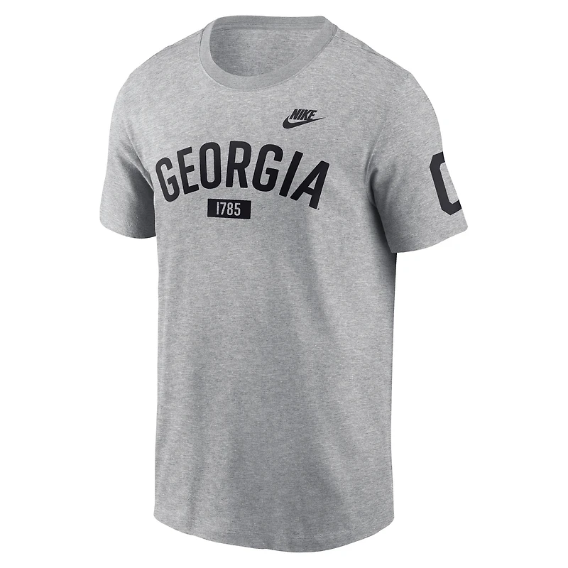 Men's Nike Heather Gray Georgia Bulldogs Legacy Arch T-Shirt