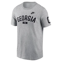 Men's Nike Heather Gray Georgia Bulldogs Legacy Arch T-Shirt