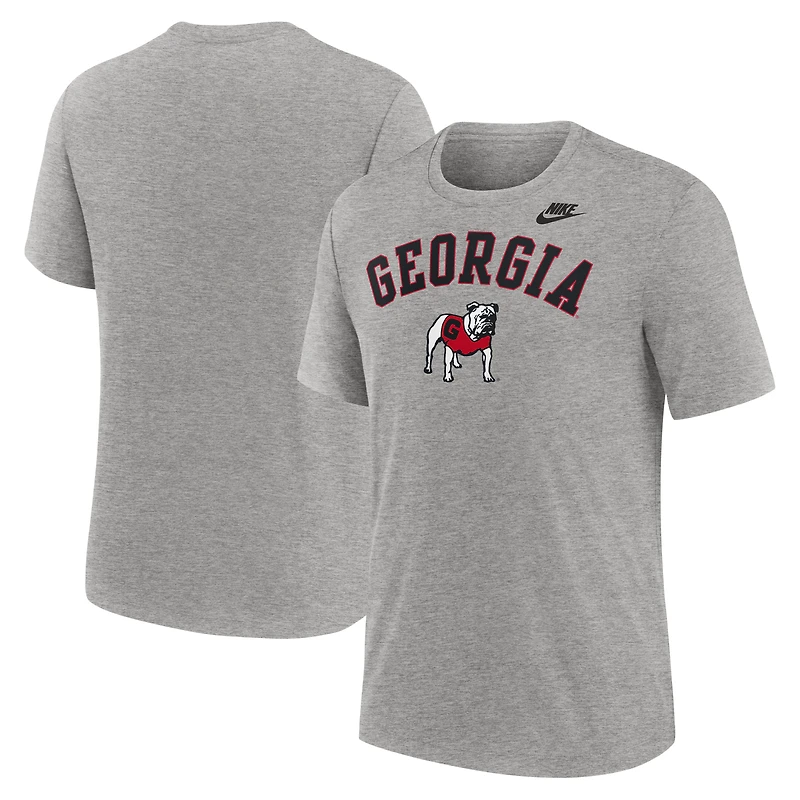 Men's Nike Heather Red Georgia Bulldogs Legacy Arch Tri-Blend T-Shirt