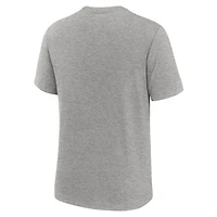 T-shirt Nike gris chiné Georgia Bulldogs Legacy Arch Tri-Blend pour homme