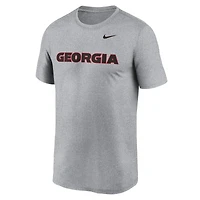 Men's Nike Heather Gray Georgia Bulldogs Primetime Legend Wordmark T-Shirt